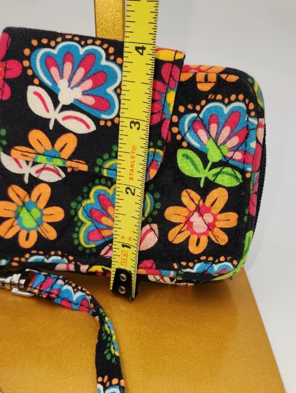 Vera Bradley Black Floral Wristlet Wallet